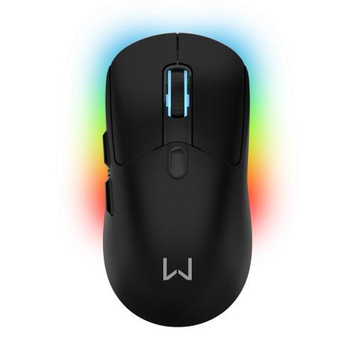 MOUSE GAMER SEM FIO WARRIOR MAGNUS 6 BOTÕES C/ BASE CARREGADORA 10000DPI TRI MODE PRETO - MO421