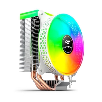 Cooler Fan CPU RGB com LED Multicolorido - C3Tech