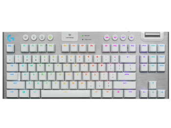 Teclado sem Fio Mecânico Gamer Logitech G915 Tkl, RGB, Switch Gl Tactile, Layout Us, Branco