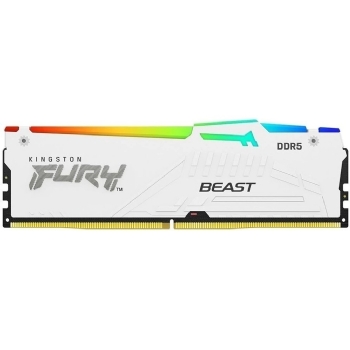 Memória 32GB DDR5 6000MHz CL30 Kingston Fury Beast RGB Branco para Desktop