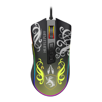 Mouse Gamer Redragon Harry Potter Cobra RGB Special Edition Hufflepuff 12400dpi Preto e Amarelo