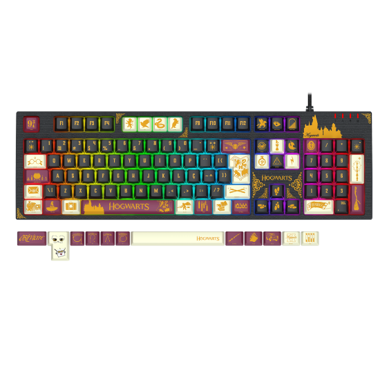 Teclado Mecânico Gamer Redragon Harry Potter Amsa Hogwart’s Special Edition RGB Switch Brown ABNT2