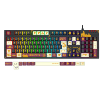 Teclado Mecânico Gamer Redragon Harry Potter Amsa Hogwart’s Special Edition RGB Switch Brown ABNT2