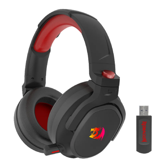Headset Gamer sem Fio Redragon Nomen Pro, RGB, Wireless/Bluetooth, Surround 7.1 Virtual, Drives 50mm