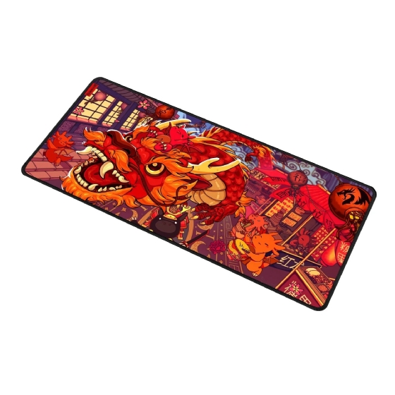 Mousepad Gamer Redragon Flick Xl Special Edition Festival do Dragao, 400x900mm, Vermelho