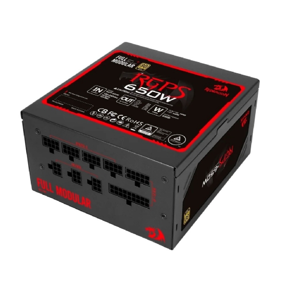 Fonte ATX 650W 80 Plus Gold Full Modular Redragon