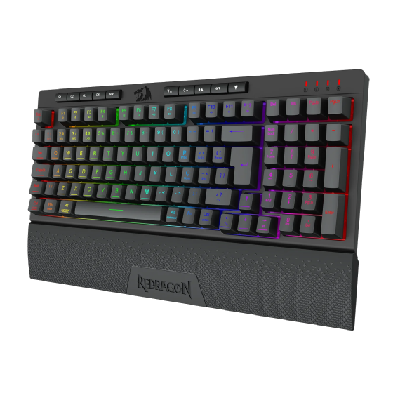 Teclado Gamer Redragon Shiva 98, RGB, USB, Membrana, ABNT2, Preto