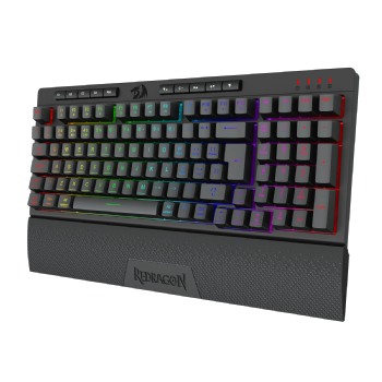 Teclado Gamer Redragon Shiva 98, RGB, USB, Membrana, ABNT2, Preto
