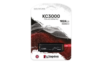 SSD M.2 NVMe 1TB KC3000 PCI-e 4.0 X4, Leitura 7000MB/s, Gravação 6000MB/s, Kingston - Preto