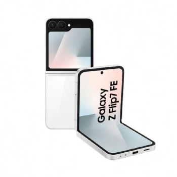 Smartphone Samsung Galaxy Z FLIP7 Fe 5G, 256GB, 8GB de RAM, Tela de 6,7" + 3,4", Câmera 50MP, Branco