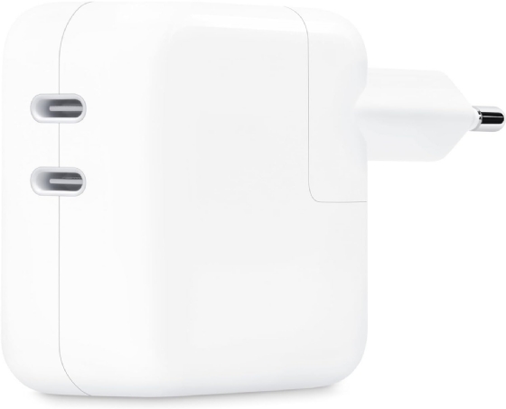 Carregador USB-C de 35W com Duas Portas USB-C Branco - Apple - MW2K3BZ/A