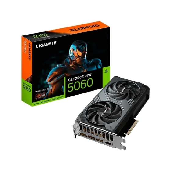 Placa de Vídeo Gigabyte Nvidia GeForce RTX 5060 8GB GDDR7 Windforce OC, DLSS, Ray Tracing, Dual Fan