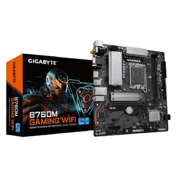 Placa Mãe Gigabyte LGA 1700 B760M Gaming DDR5, Wi-Fi, M-ATX, M.2, LAN 2.5GBE, USB 3.2 12/13/14G