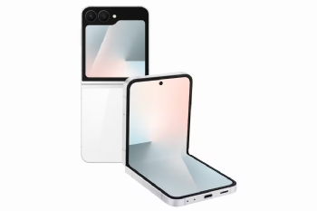 Smartphone Samsung Galaxy Z FLIP7 Fe 5G, 128GB, 8GB de RAM, Tela de 6,7" + 3,4", Câmera 50MP, Branco