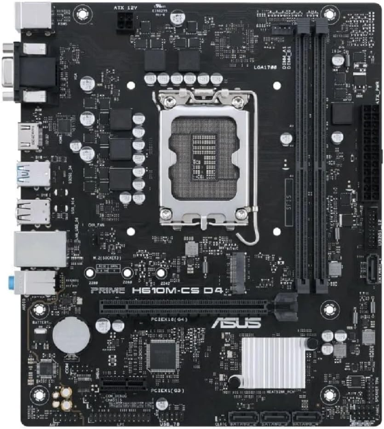 Placa Mãe ASUS Prime H610M-CS D4, Chipset H610, LGA 1700, MATX, DDR4, HDMI/VGA, PCIe 4.0, M.2