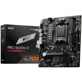 Placa Mãe MSI Pro B650M-E, Chipset B650, AM5, M-ATX, DDR5, M.2, HDMI/VGA