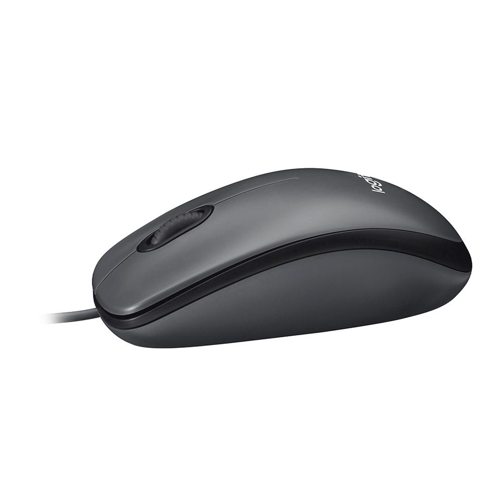 Mouse Logitech M100 com Fio USB 1000dpi, Ambidestro, Plug Abd Play - Preto