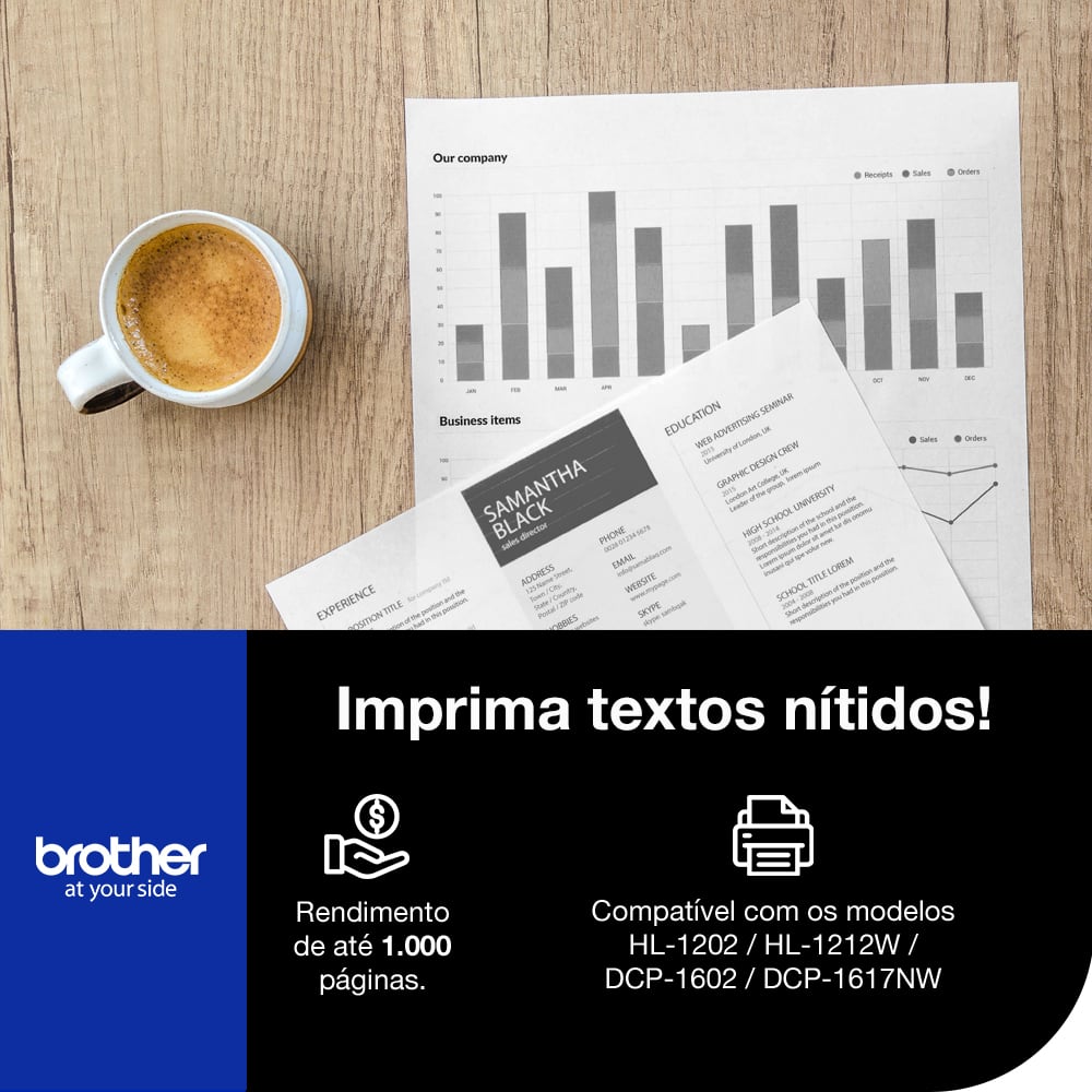 Toner Brother TN1060 Preto