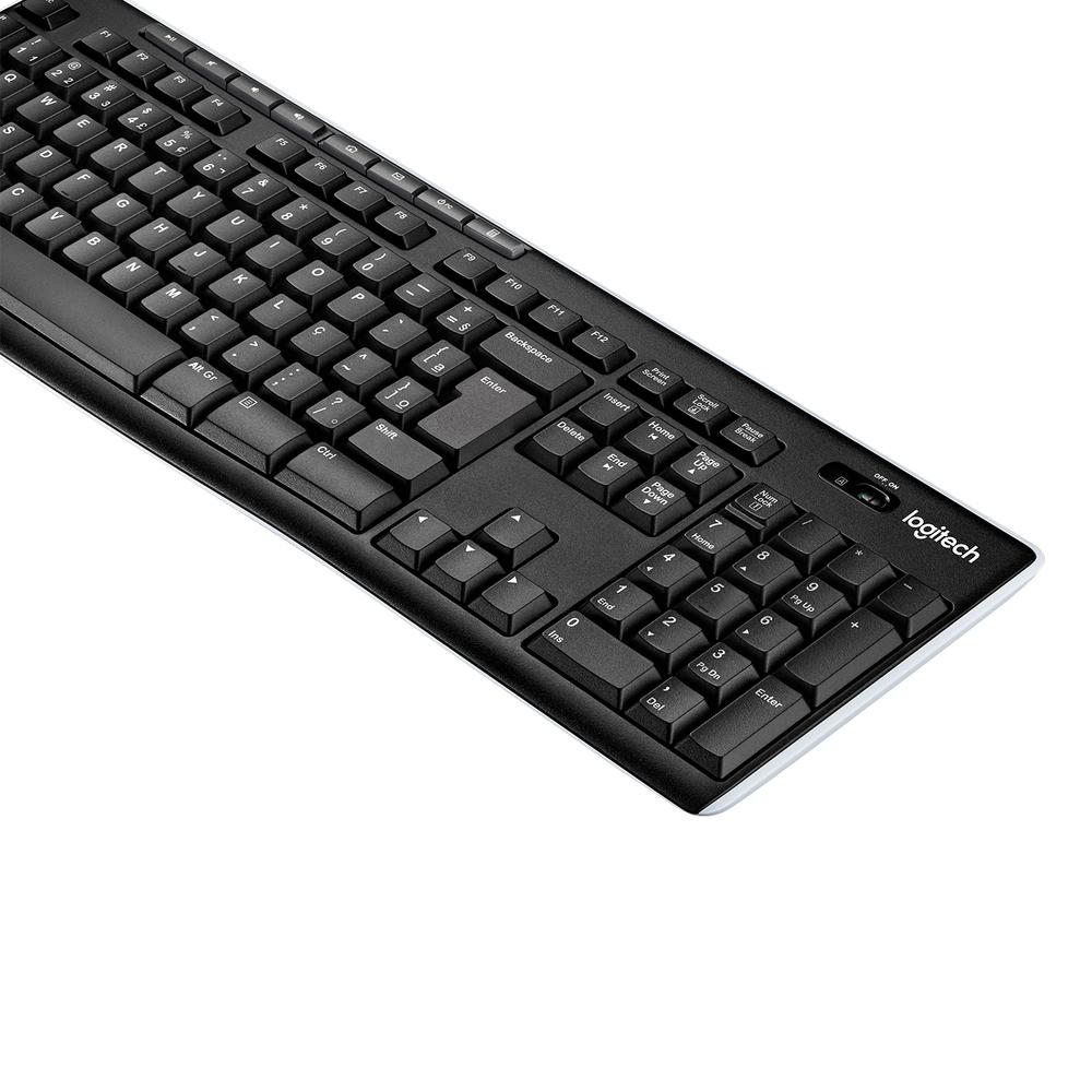Teclado sem Fio Logitech K270, Teclas de Mídia de Fácil Acesso, Conexão USB, Pilhas Inclusas, ABNT2