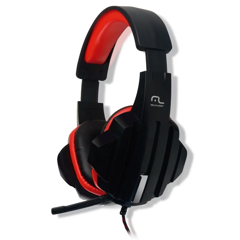 Headset Gamer Multilaser P2 Preto/Vermelho - PH120 - Multilaser