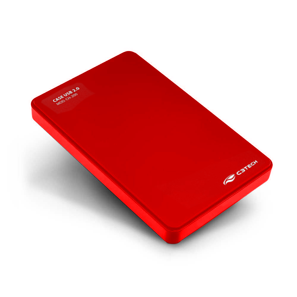 Gaveta Externa para HD 2.5 USB CH-200RD Vermelho - C3 Tech