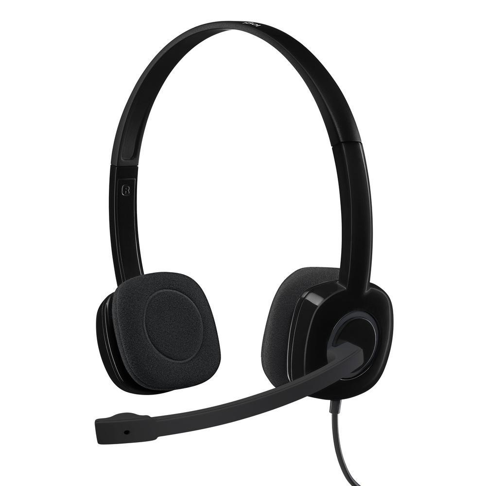 Headset com Fio Logitech H151 com Microfone com Redução de Ruído e Conexão 3,5mm - 981-000587