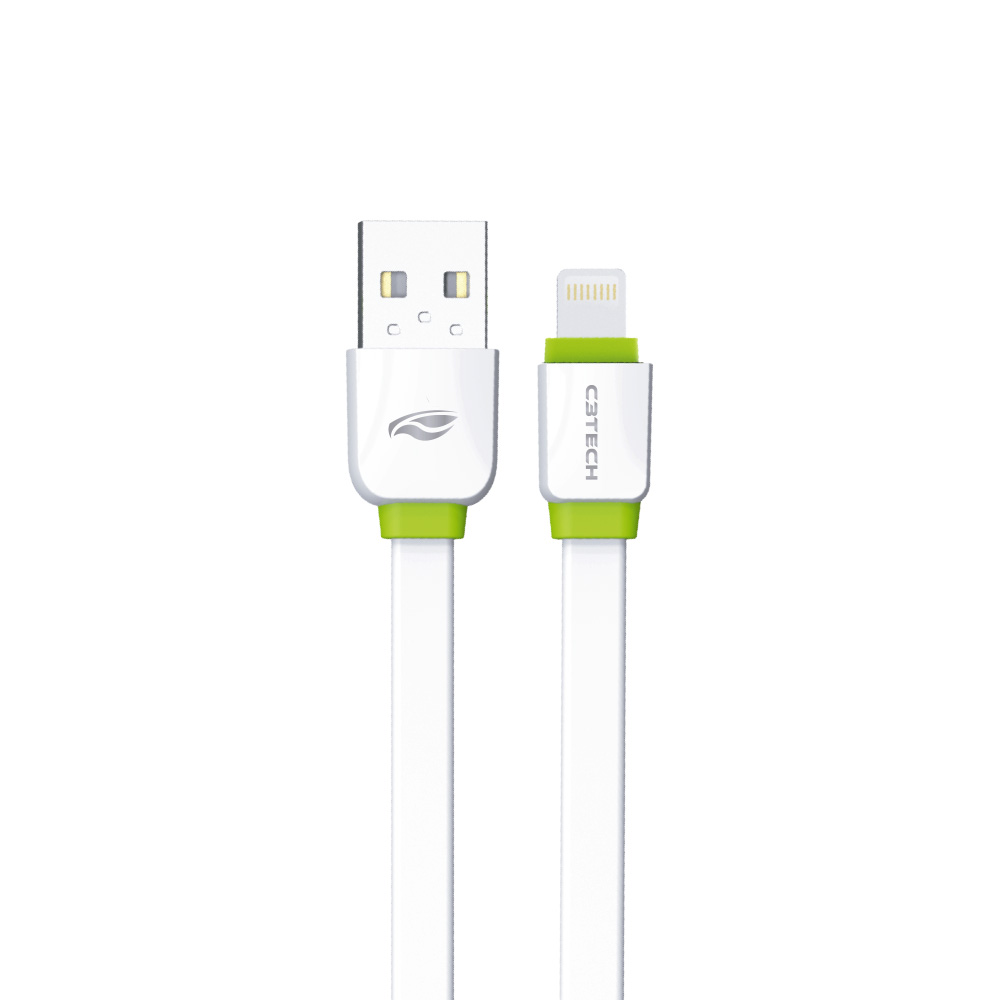 Cabo USB-Lightning 2,0 a 1m Branco - C3Tech