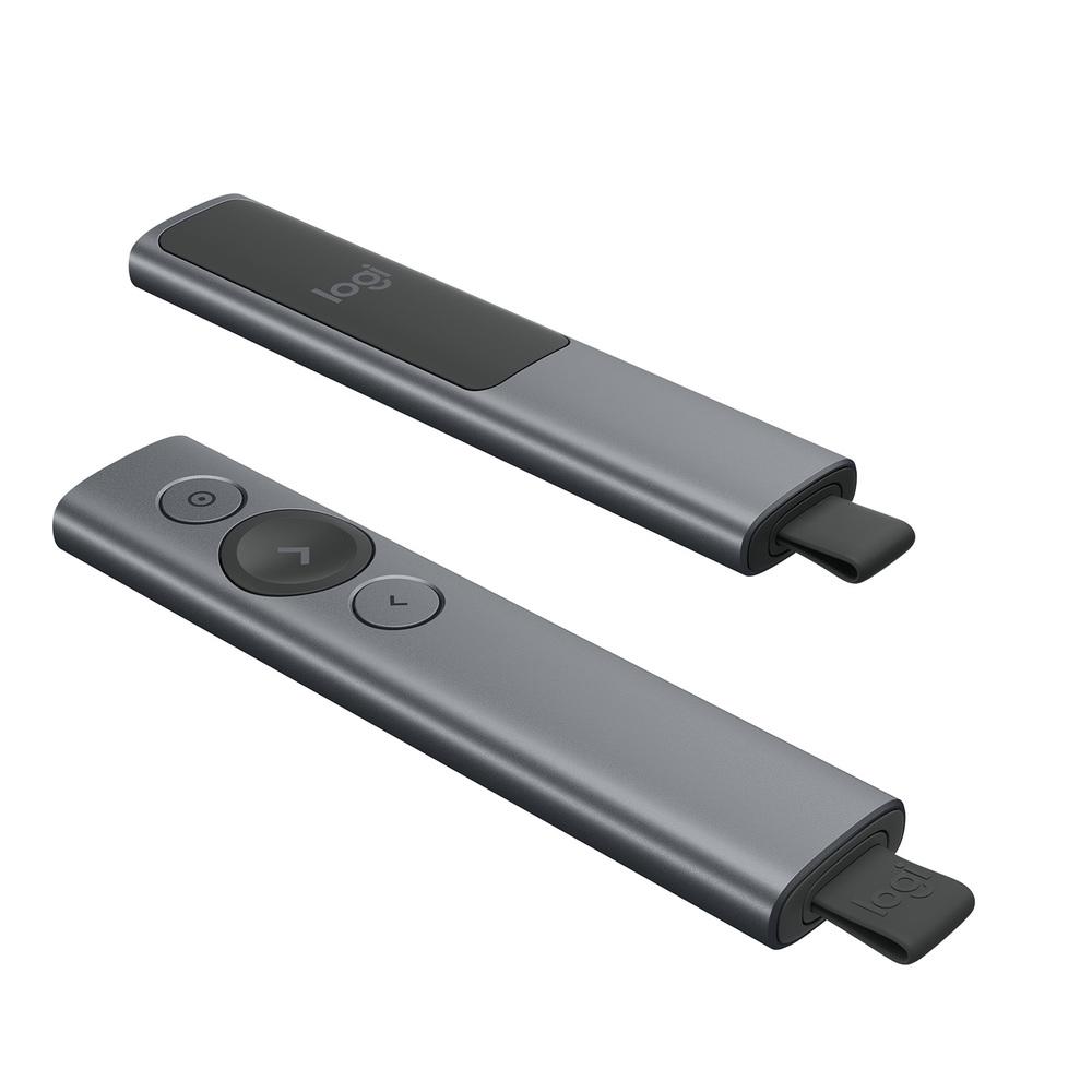 Apresentador sem Fio Logitech Spotlight USB/Bluettoth, Bateria Recarregavel - Cinza