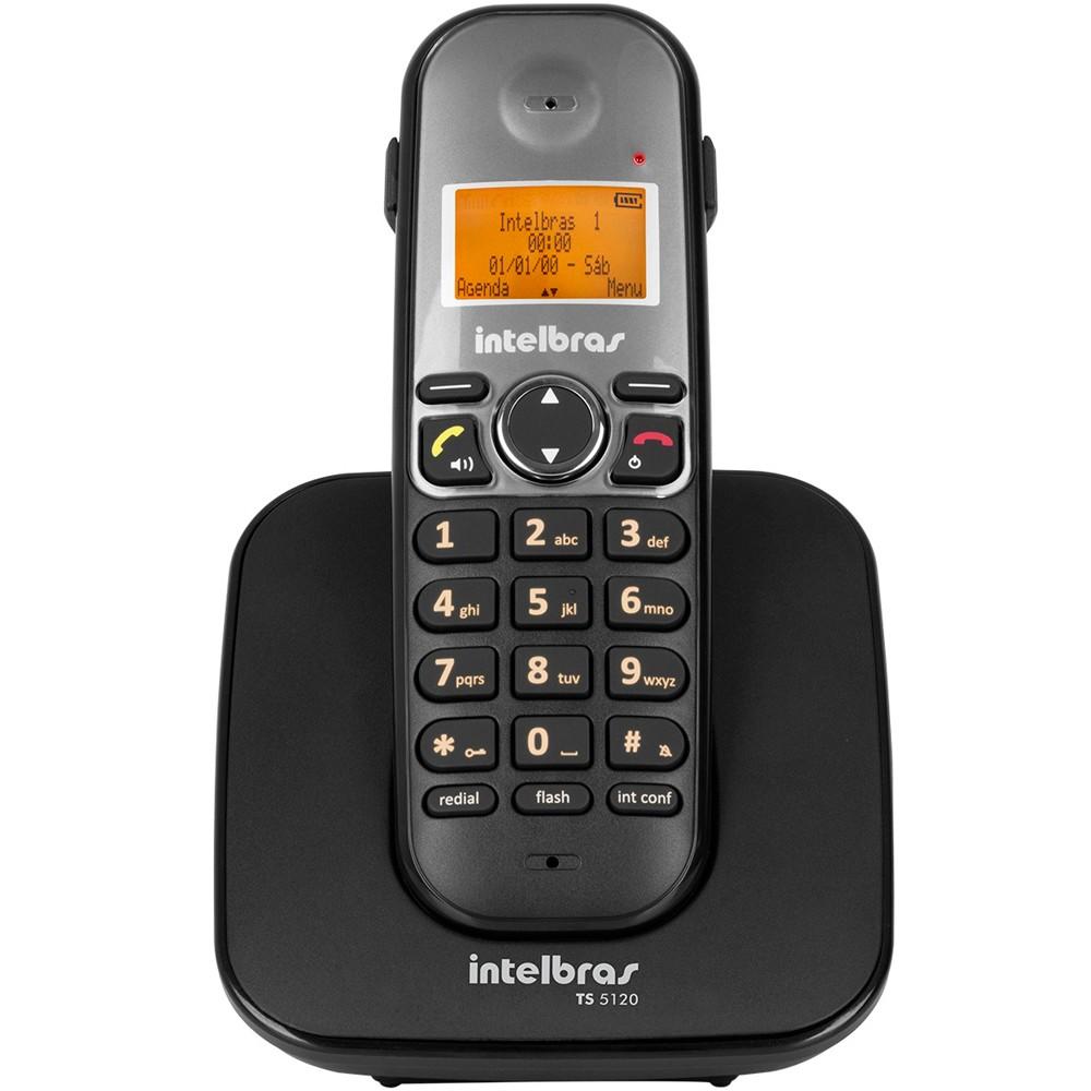 Telefone sem Fio Intelbras TS 5120, Display Luminoso, Identificador de Chamadas, Modo Babá