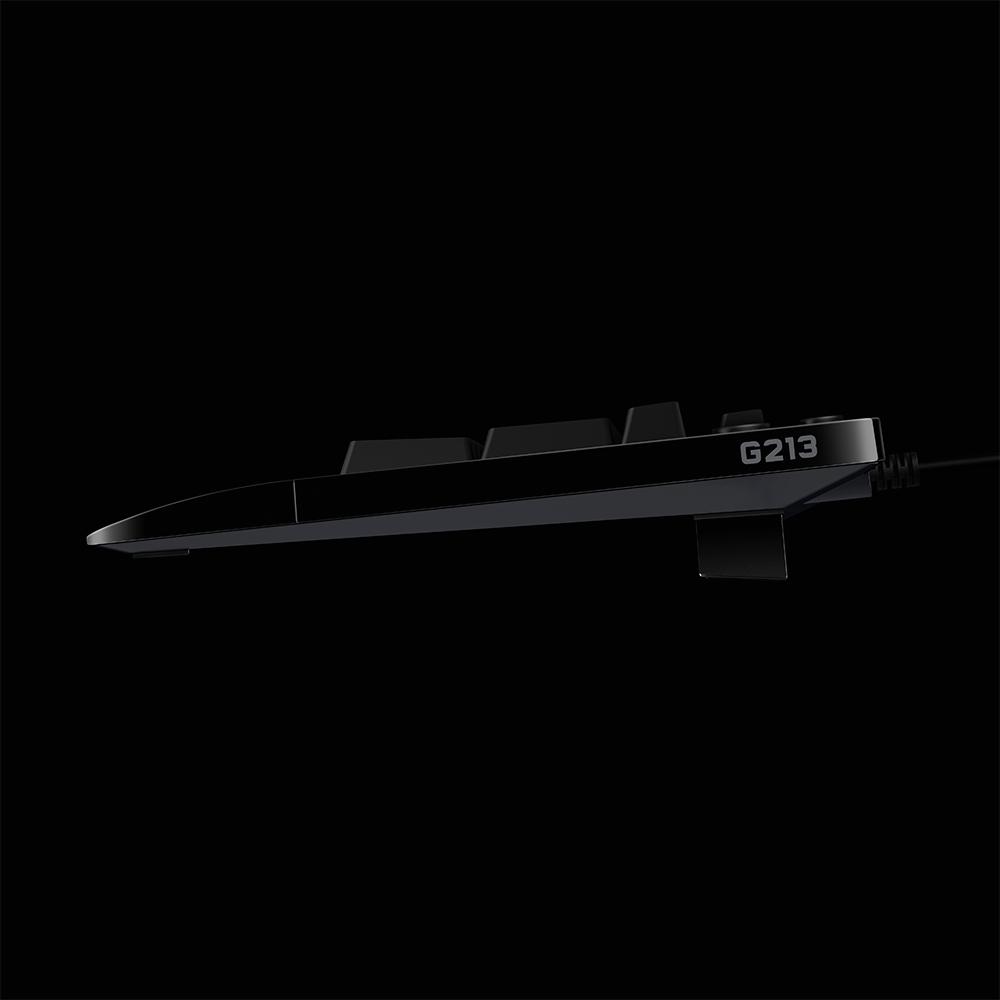 Teclado Gamer com Fio Logitech G213 Prodigy, RGB LightSync, Resistente à Respingos, ABNT2, Preto