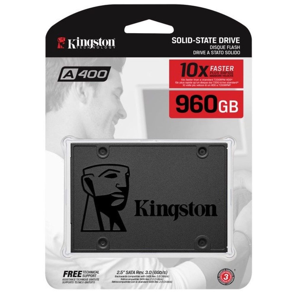 SSD SATA III 960GB 2.5" SA400 - Kingston