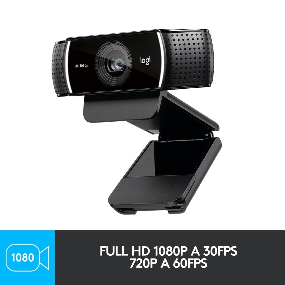 Webcam Full HD Logitech C922 Pro Stream, 1080P, Microfone Embutido, Tripé Incluso, 960-001087