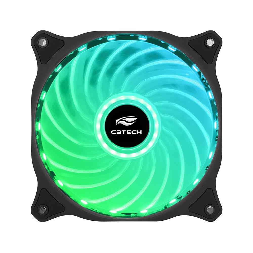 Cooler Fan Storm 12cm com LED Multicolorido - C3Tech