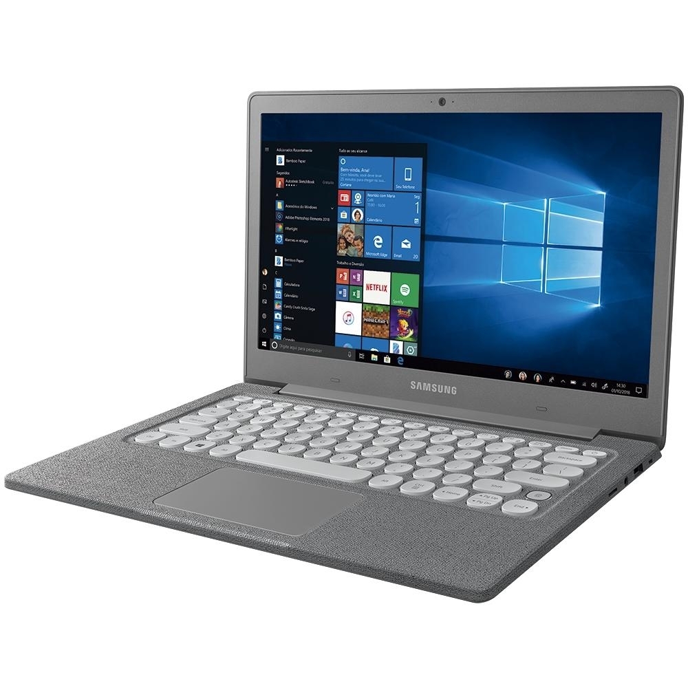 Notebook Samsung Flash F30 13,3" Celeron N4000 4GB 64GB SSD Windows 10 Home Grafite