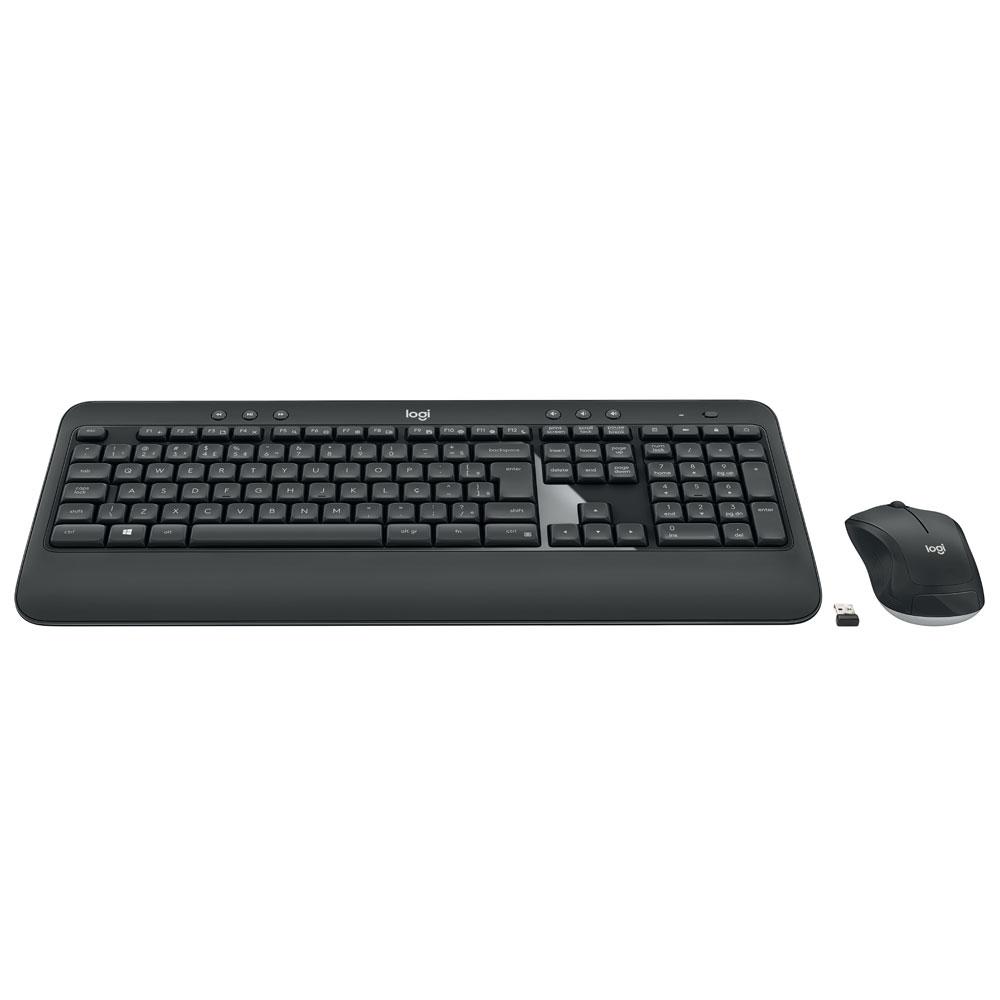 Teclado e Mouse sem Fio Logitech MK540 Advanced, Multimídia, Tecnologia Unifying, ABNT2, Cinza