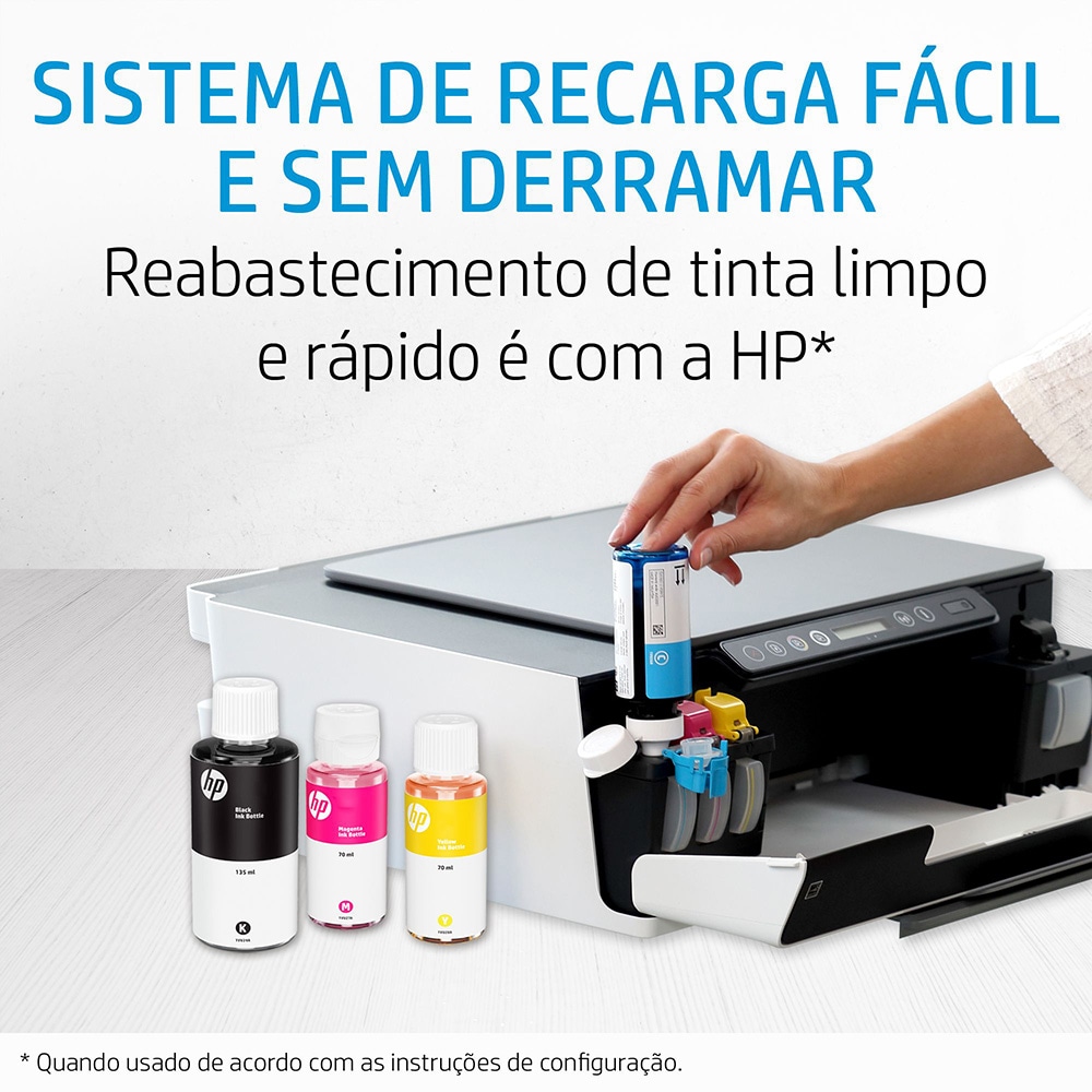 Refil de Tinta HP Preto GT53 Original 90ml
