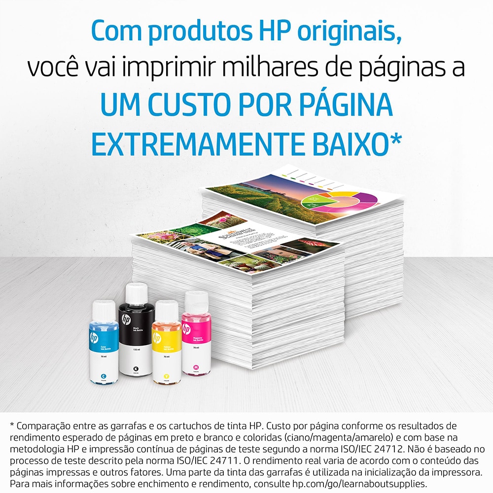 Refil de Tinta HP Preto GT53 Original 90ml