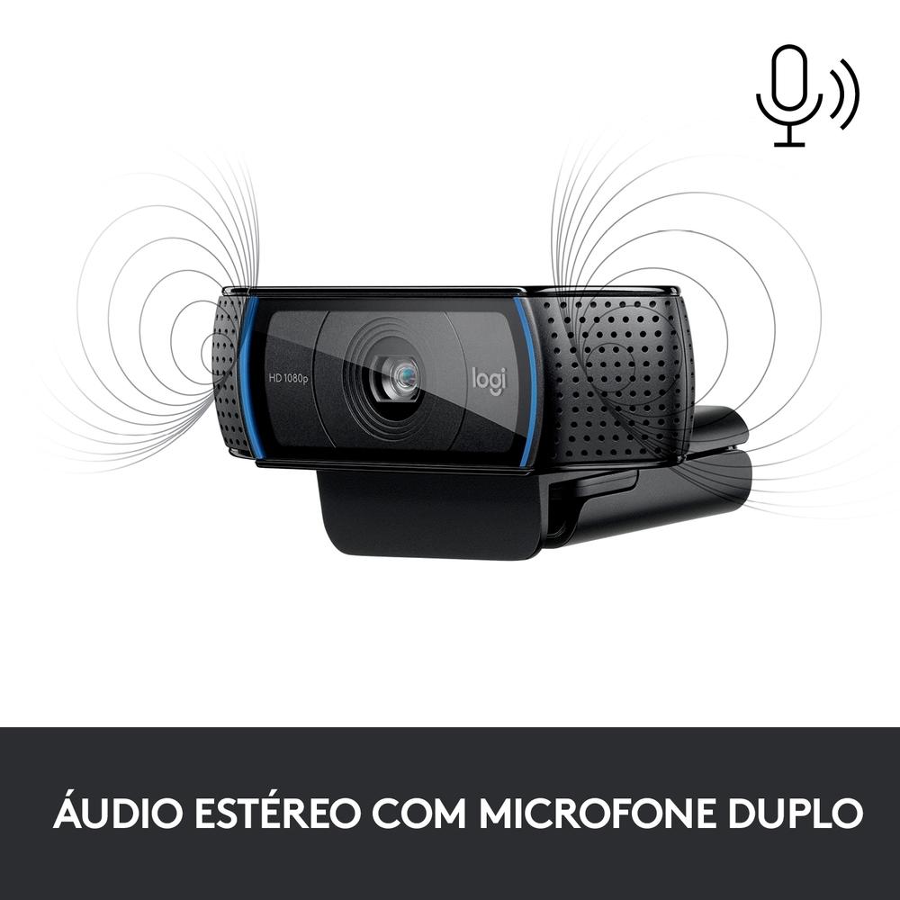 Webcam Full HD Logitech C920S, 1080P, Microfone Embutido, Proteção de Privacidade, Widescreen