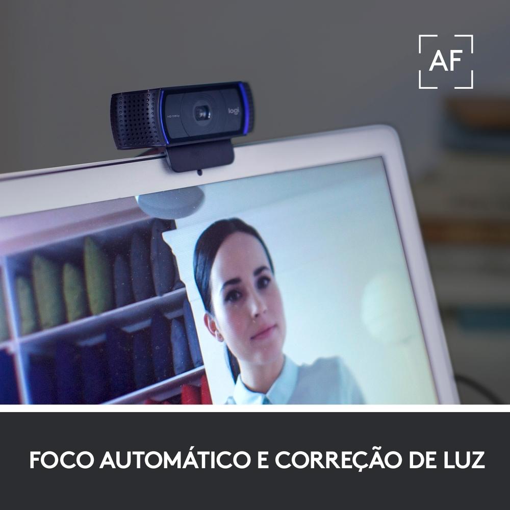 Webcam Full HD Logitech C920S, 1080P, Microfone Embutido, Proteção de Privacidade, Widescreen