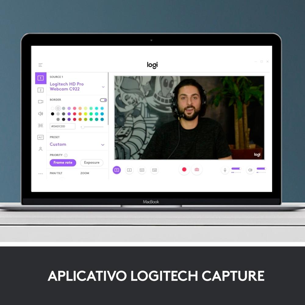 Webcam Full HD Logitech C920S, 1080P, Microfone Embutido, Proteção de Privacidade, Widescreen
