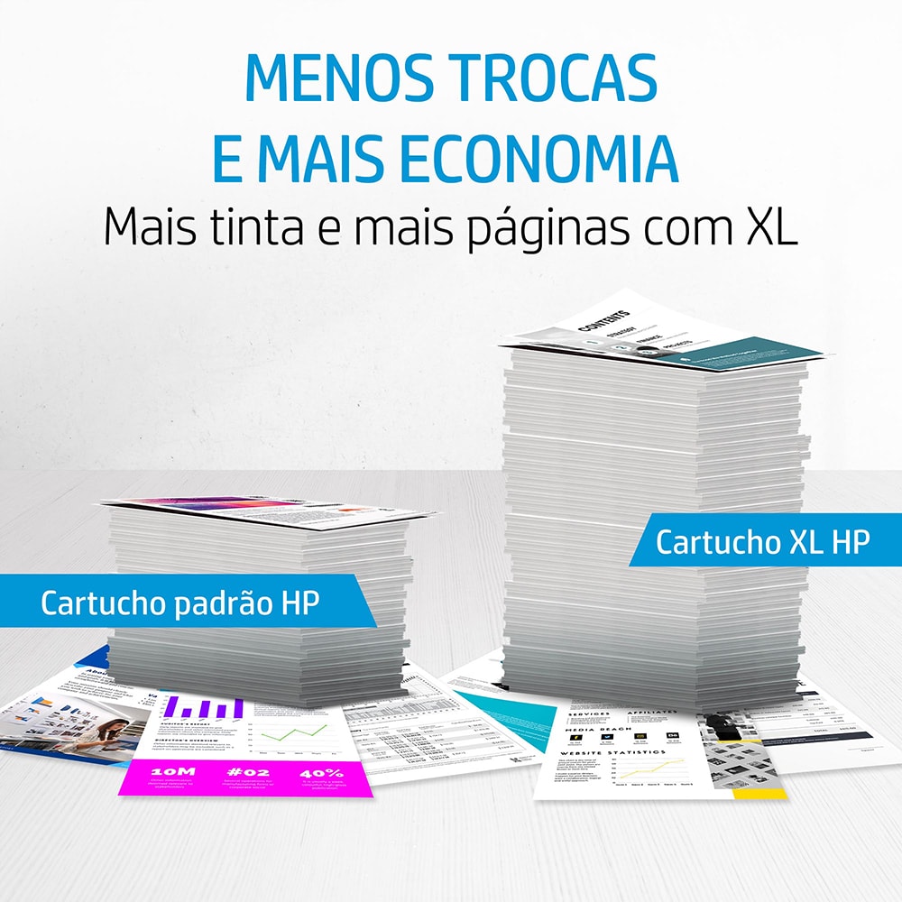 Cartucho de Tinta HP 667XL Colorido Advantage de Alto Rendimento Original 8ml