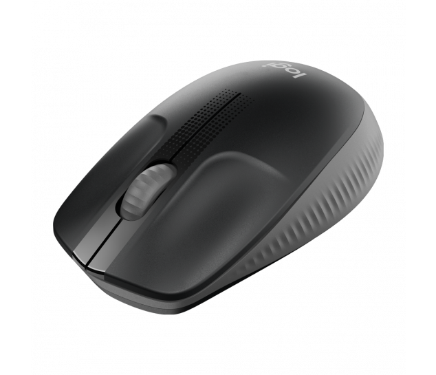 Mouse sem Fio Logitech M190 com Design Ambidestro Compacto, Conexão USB e Pilha Inclusa, Cinza