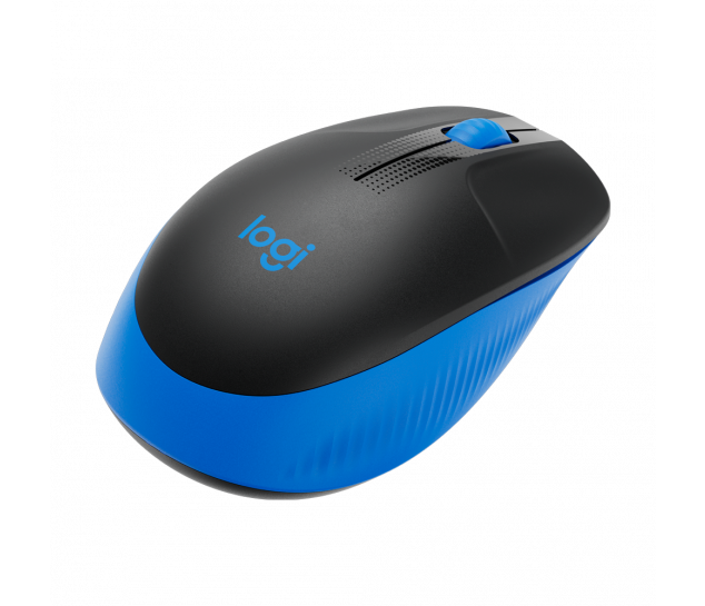 Mouse sem Fio Logitech M190 com Design Ambidestro Compacto, Conexão USB e Pilha Inclusa, Azul