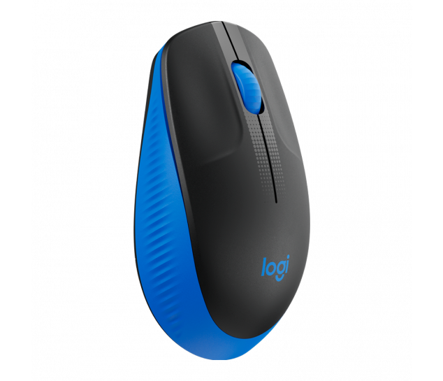 Mouse sem Fio Logitech M190 com Design Ambidestro Compacto, Conexão USB e Pilha Inclusa, Azul
