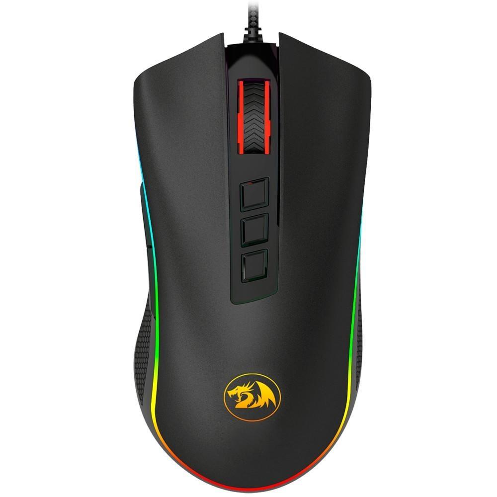 Mouse Gamer Redragon 10000dpi Chroma Cobra Preto com LED - M711