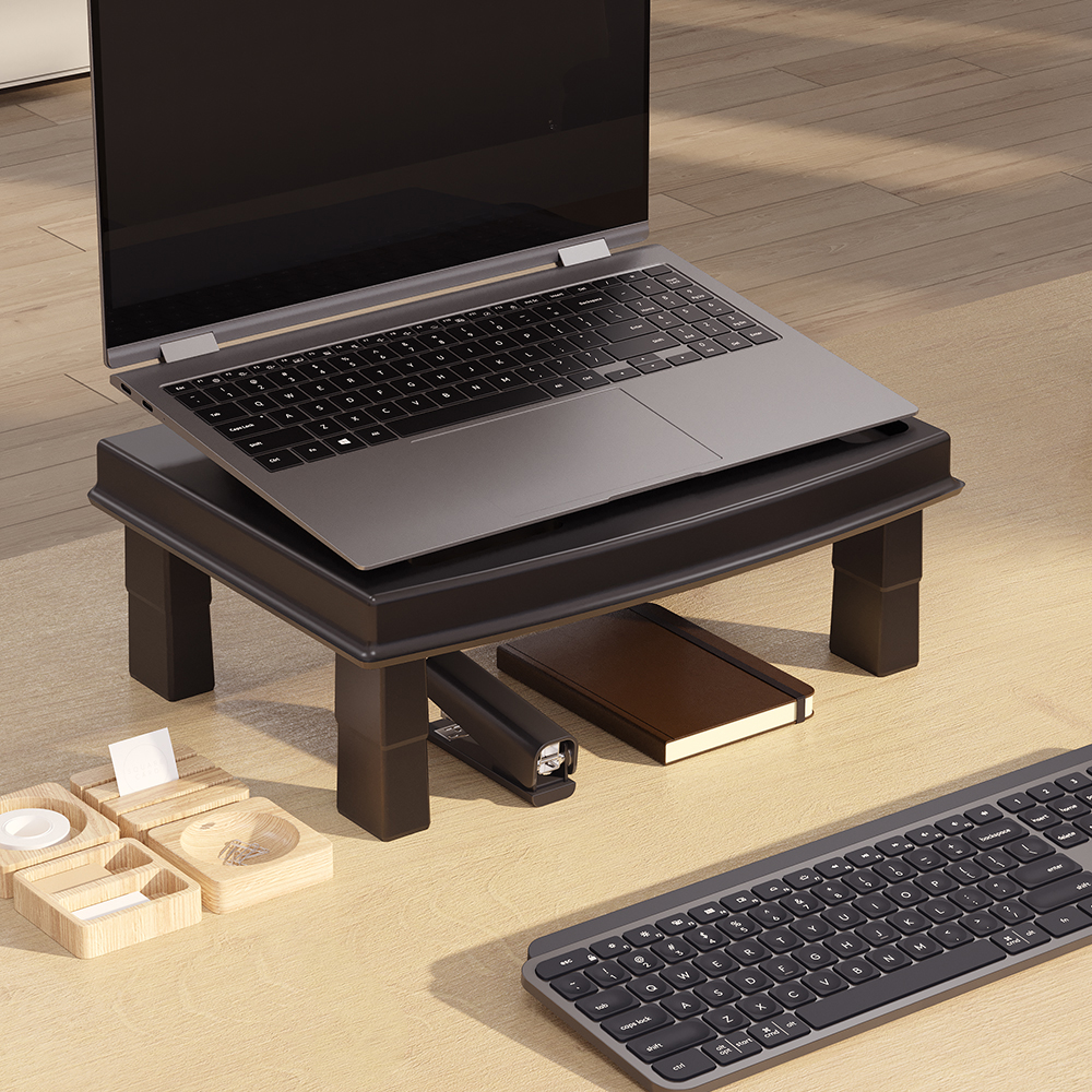 Suporte Quadrado para Monitor e Notebook Ergodesk, Certificado NR17, Preto - Reliza
