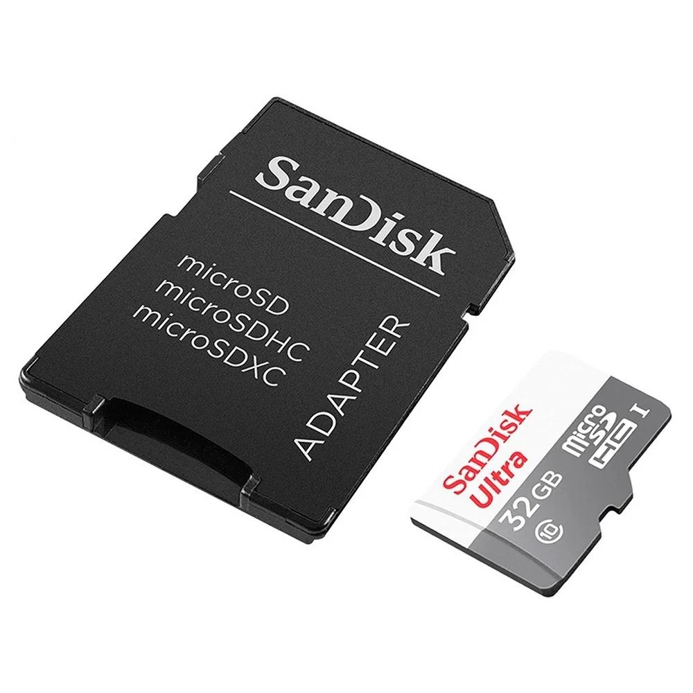 Cartão 32GB Micro SD Ultra Classe 10 Uhs-I 100MB/s com Adaptador SD Sandisk