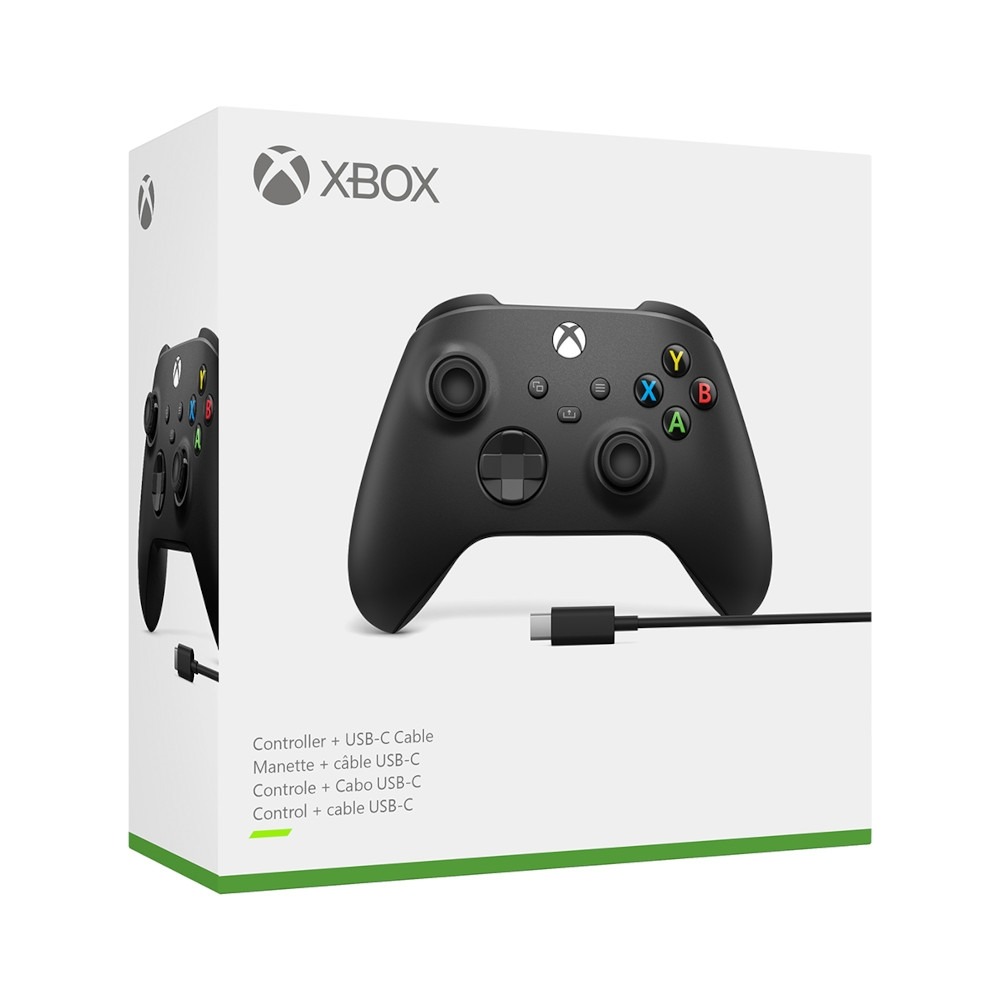 Controle para Xbox Series sem Fio + Cabo USB-C para PC Preto - Microsoft