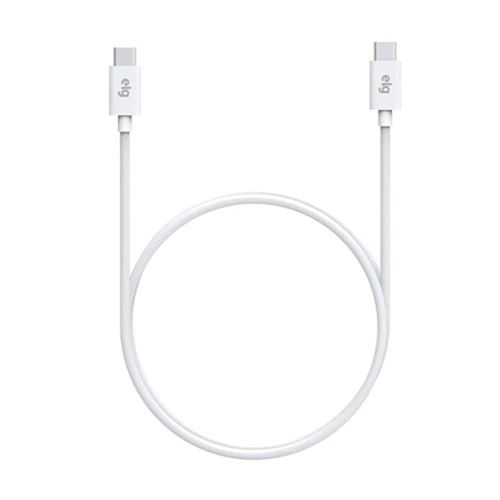 Cabo USB Tipo C para USB Tipo C ELG 1 Metro Branco - TC2TC