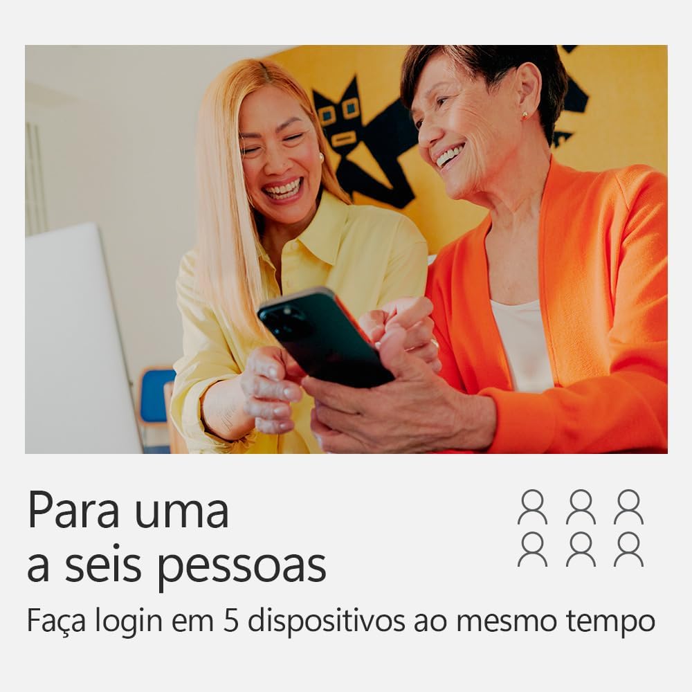 Microsoft 365 Family 6 Usuários - Licenca 1 Ano Fpp